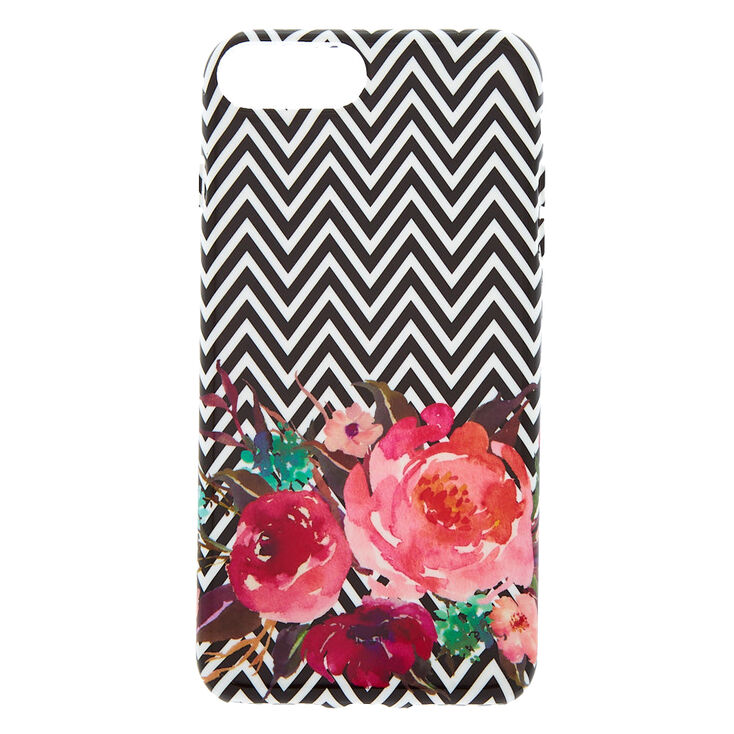 Chevron Floral Phone Case - Fits iPhone 6/7/8 Plus,