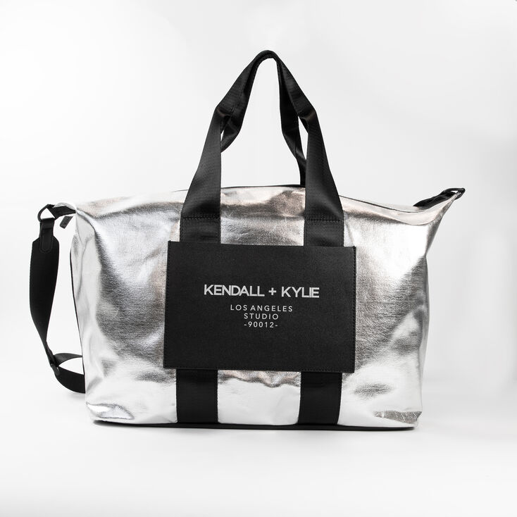 KENDALL + KYLIE Silver Overnight Crossbody Bag,