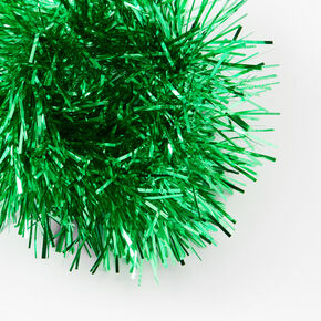 Medium Tinsel Hair Scrunchie - Green,