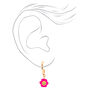 Gold &amp; Pink Happy Face Hoops &amp; Ear Cuffs Set &#40;4 Pack&#41;,