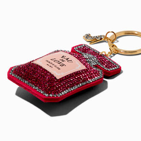 Bling Perfume Bottle Keychain,