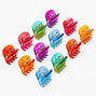 Ombre Rainbow Mini Hair Claws - 12 Pack,