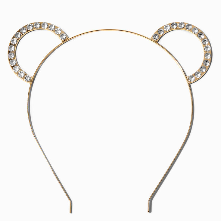 Gold Embellished Bear Ears Headband,