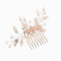 Rose Gold Faux Pearl Flower Hair Comb,