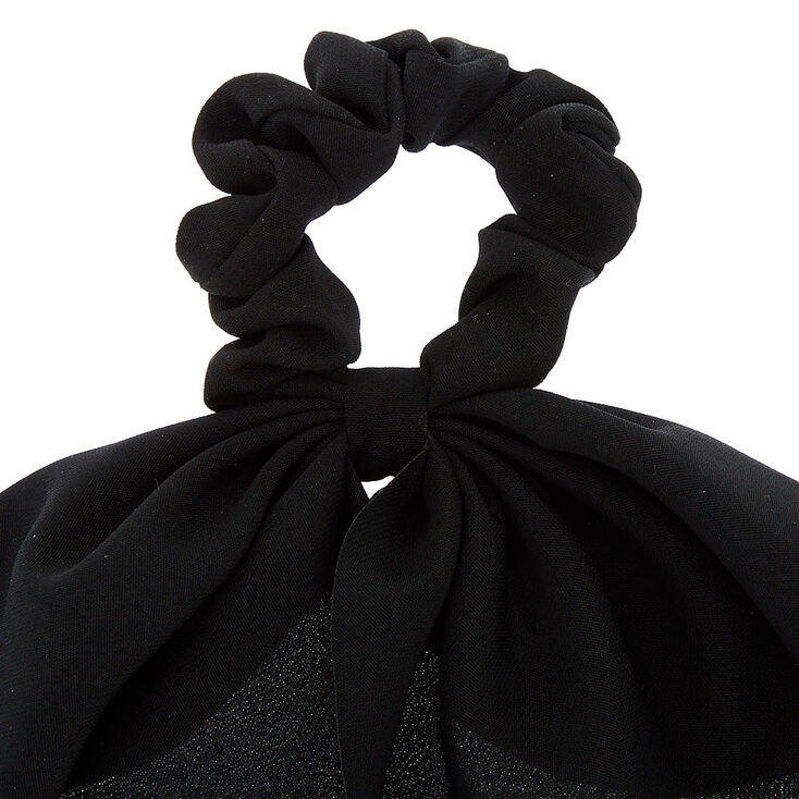 Black Hair Scrunchie Scarf,