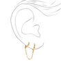 18k Gold Plated Single 10MM Pearl Hoop Connector Earring,