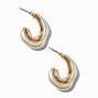 Gold-tone Pearlesque 20MM Hoop Earrings ,