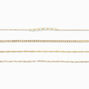 Gold Mixed Chain Choker Necklaces - 4 Pack,