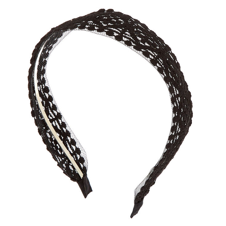 Crochet Headband - Black,