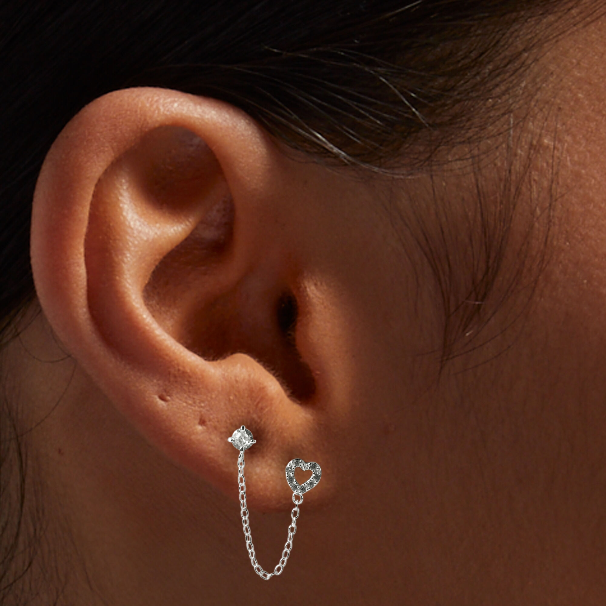 Connector sale chain earrings