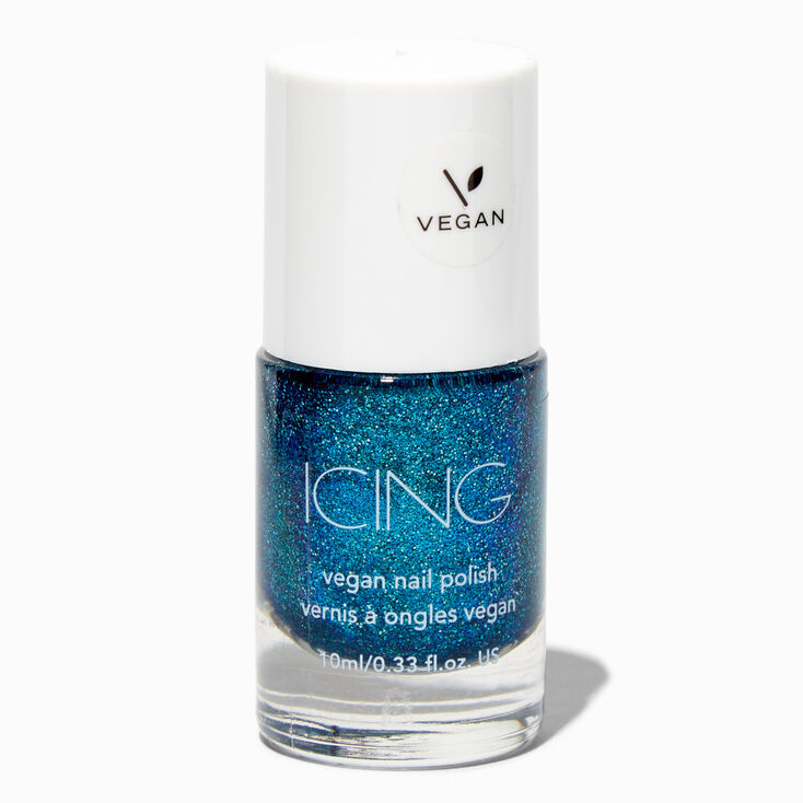 Vegan Glitter Nail Polish - | US Shores Icing Sapphire
