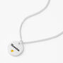Silver Birthstone Color Tag Pendant Necklace - November,