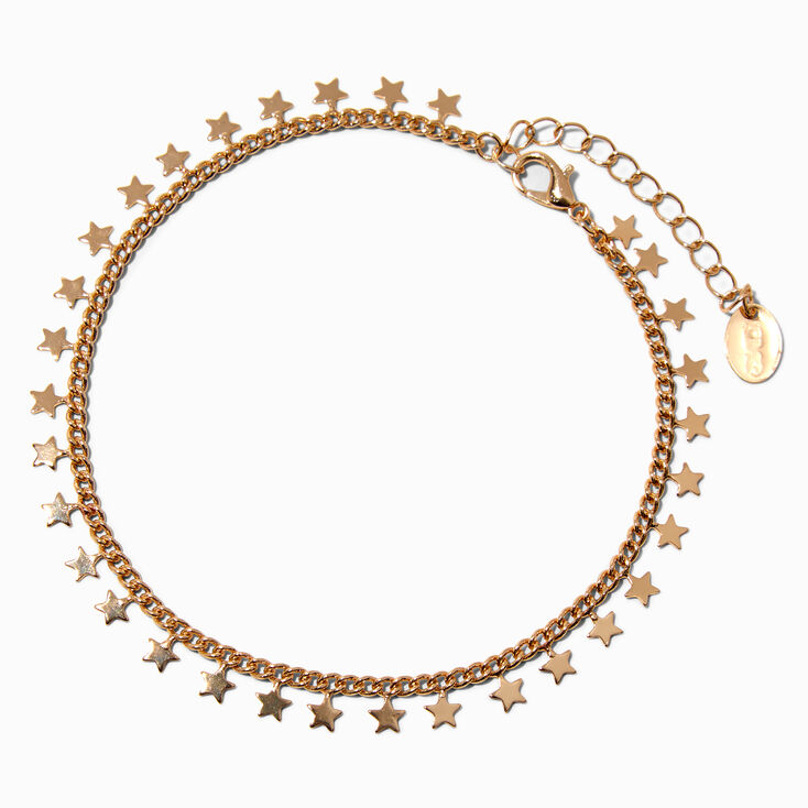 Gold Star Charm Chain Anklet,
