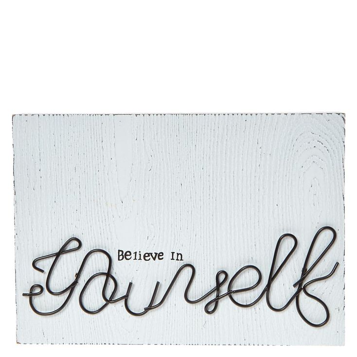 Believe In Yourself Wood Block Art,