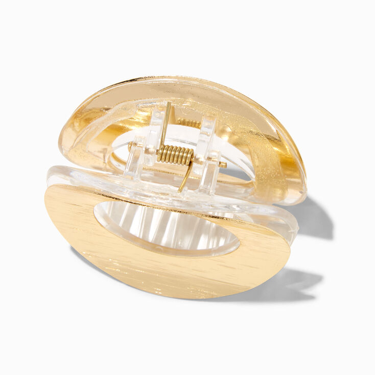 Gold Round Metal Hair Claw,