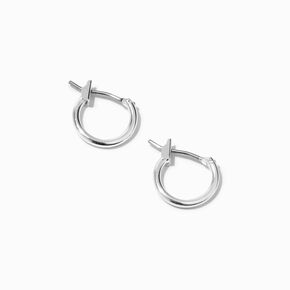 Silver 10MM Hoop Earrings,