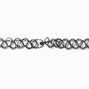 Silver Heart Angel Wing Pendant Black Tattoo Choker Necklace,