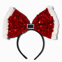Santa&#39;s Suit Sequin Bow Headband,