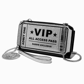 Glittery VIP Ticket Crossbody Wallet,
