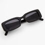 Black Rectangular Retro Sunglasses,