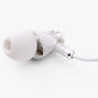 White Marble Silicone Earbuds,