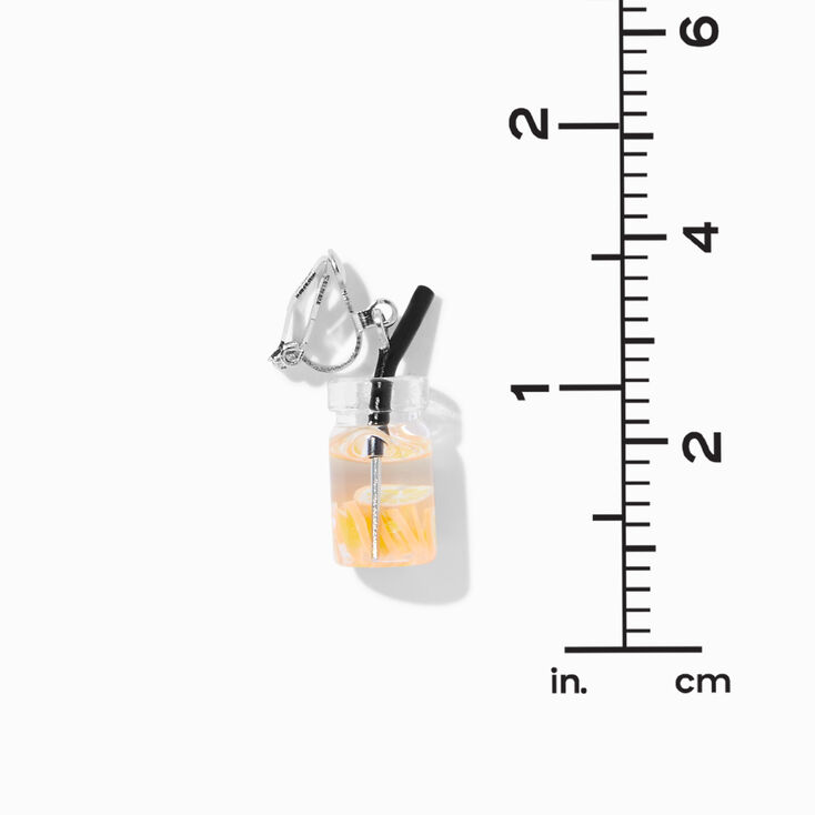 Lemon Water 1&quot; Clip-On Drop Earrings,