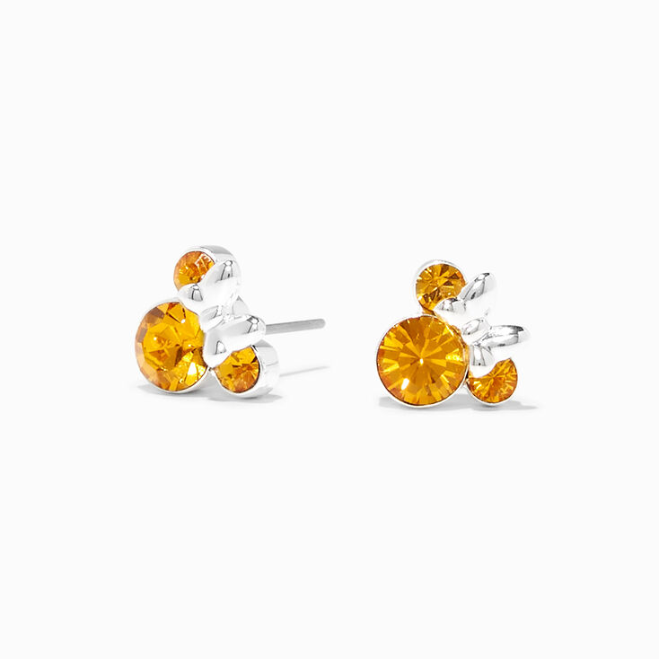 &copy;Disney Minnie Mouse Birthstone Sterling Silver Stud Earrings - November,