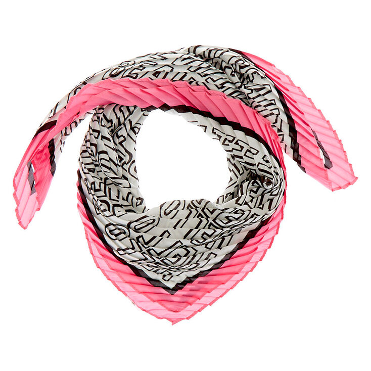 Square Beautiful Satin Fashion Scarf - Pink,