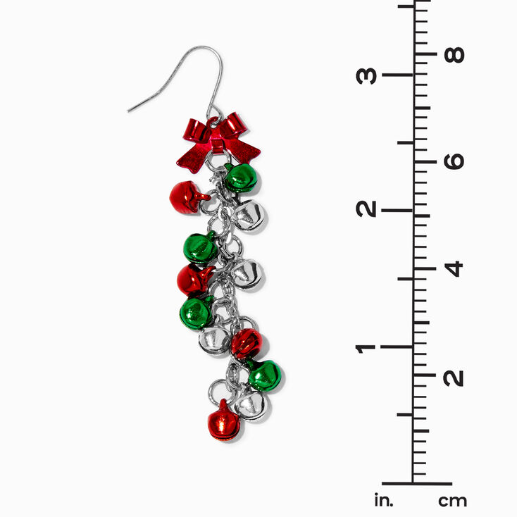 Jingle Bells 2.5&quot; Linear Drop Earrings,