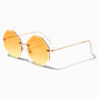 Orange Octagon Frame Sunglasses,