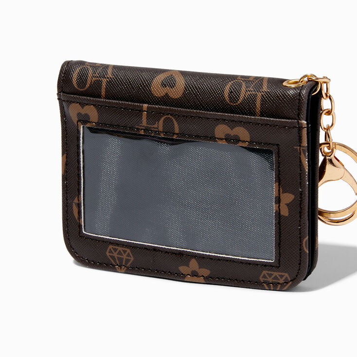 Brown &amp; Black Status Icons Mini Snap Wallet,