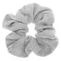 Light Gray Medium Ribbed Hair Scrunchie,