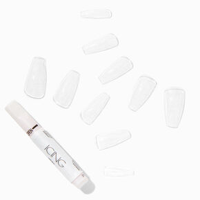 Blank Squareletto Vegan Faux Nail Set - 100 Pack,