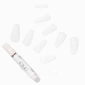 Blank Squareletto Vegan Faux Nail Set - 100 Pack,