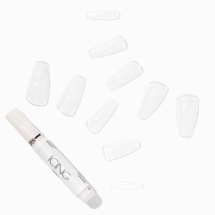 Blank Squareletto Vegan Faux Nail Set - 100 Pack,
