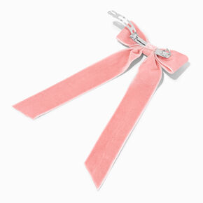 Blush Pink Long Tail Hair Bow Clip,