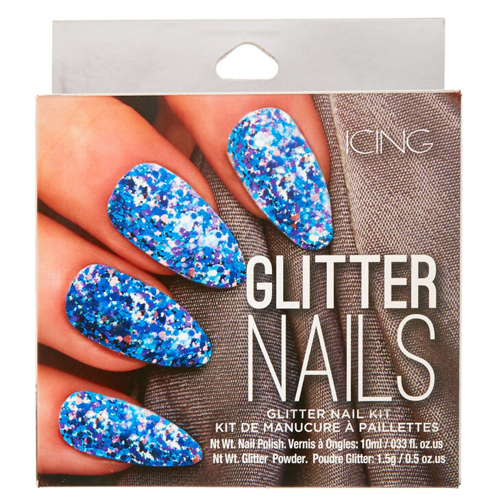 Mermaid Blue Crush Glitter Nail Kit,