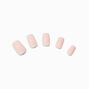 White Border Mid Square Press On Vegan Faux Nail Set -  24 Pack,