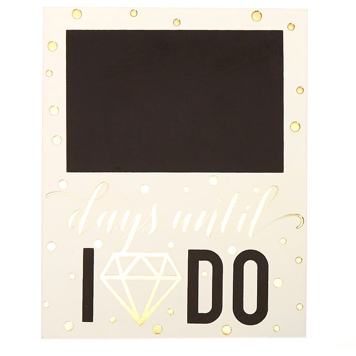Wedding Countdown Chalkboard - White,