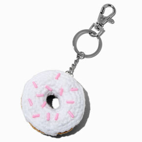 Sprinkle Donut Crocheted Keychain,