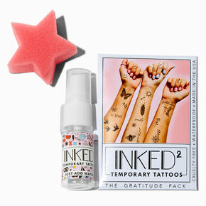 INKED by Dani The Gratitude Pack Temporary Tattoo Kit,