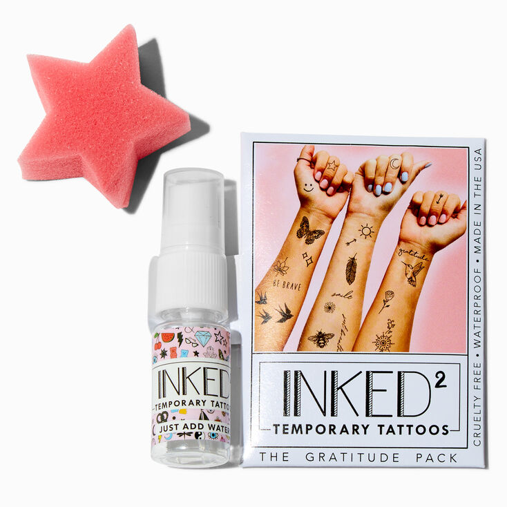 INKED by Dani The Gratitude Pack Temporary Tattoo Kit,