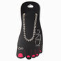 Silver Curb Chain with Crystals Anklet,