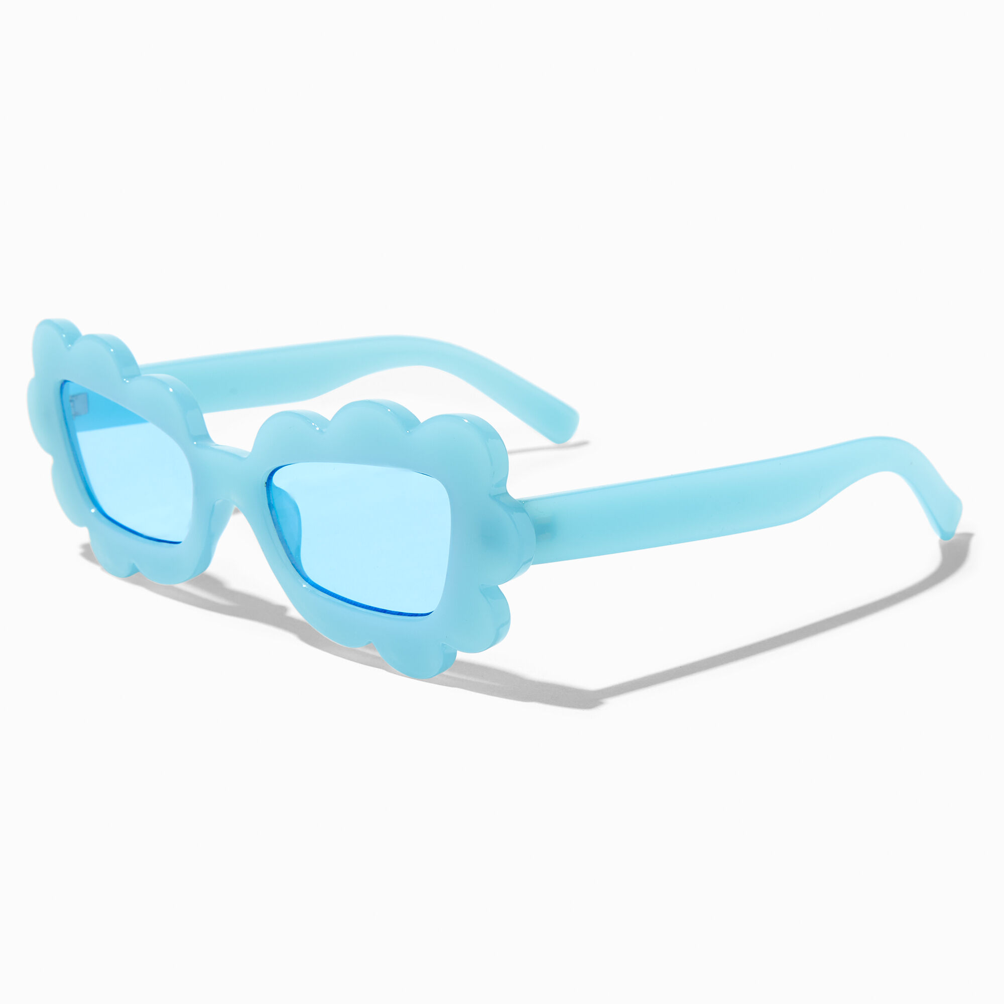Baby Blue Scalloped Frame Sunglasses Icing US
