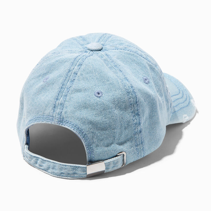 &quot;MAMA&quot; Distressed Denim Baseball Cap,