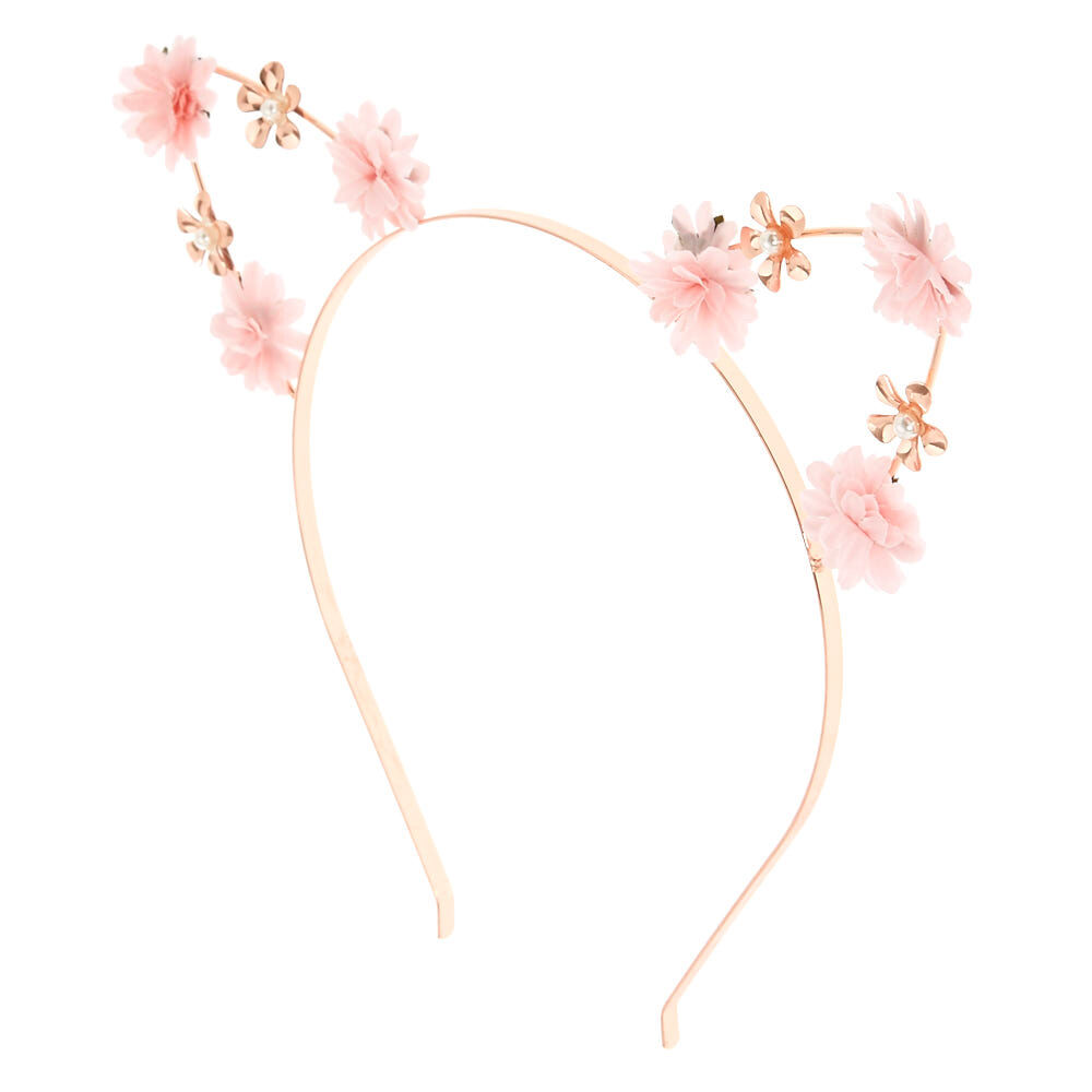 Pastel Petal Cat Ears Headband Pink Icing US
