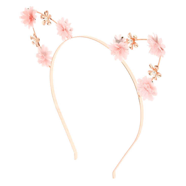 Pastel Petal Cat Ears Headband - Pink,
