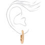 Gold 30MM Tube Clip On Hoop Earrings,