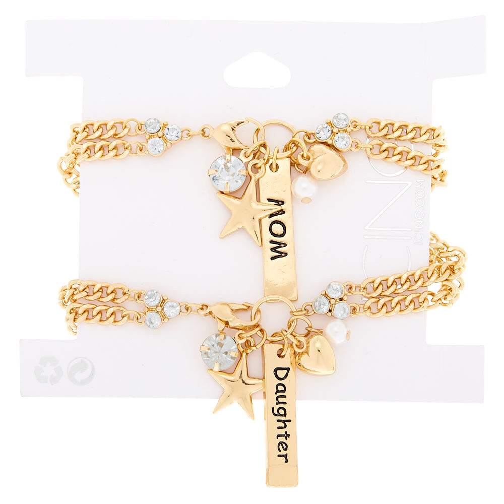 gold mother daughter bracelets