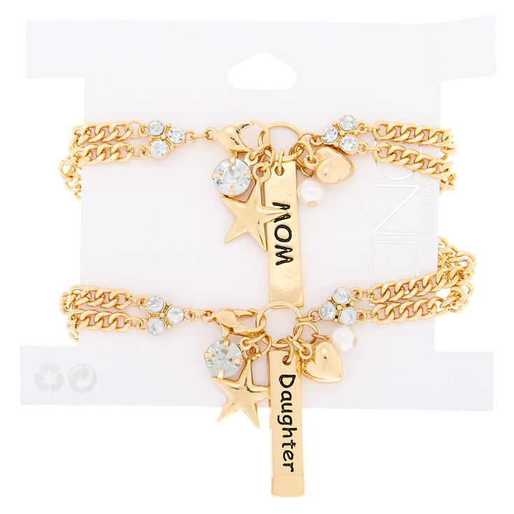Gold Mom Daughter Bracelets 2 Pack Icing Us